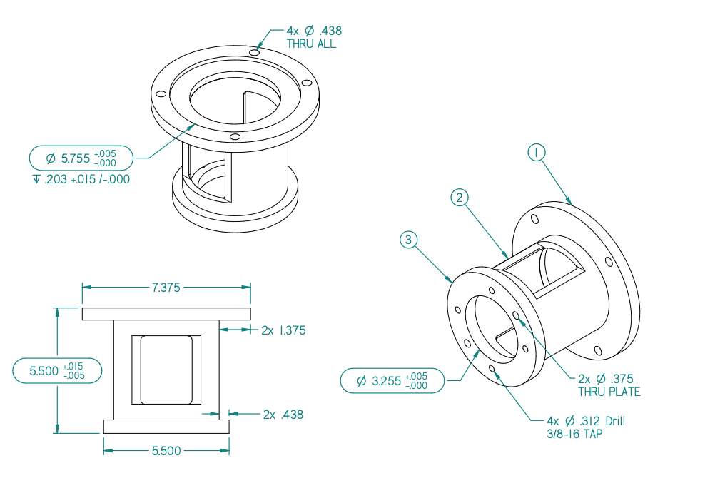 2-Bolt 5.5" Honda Steel Bellhousing