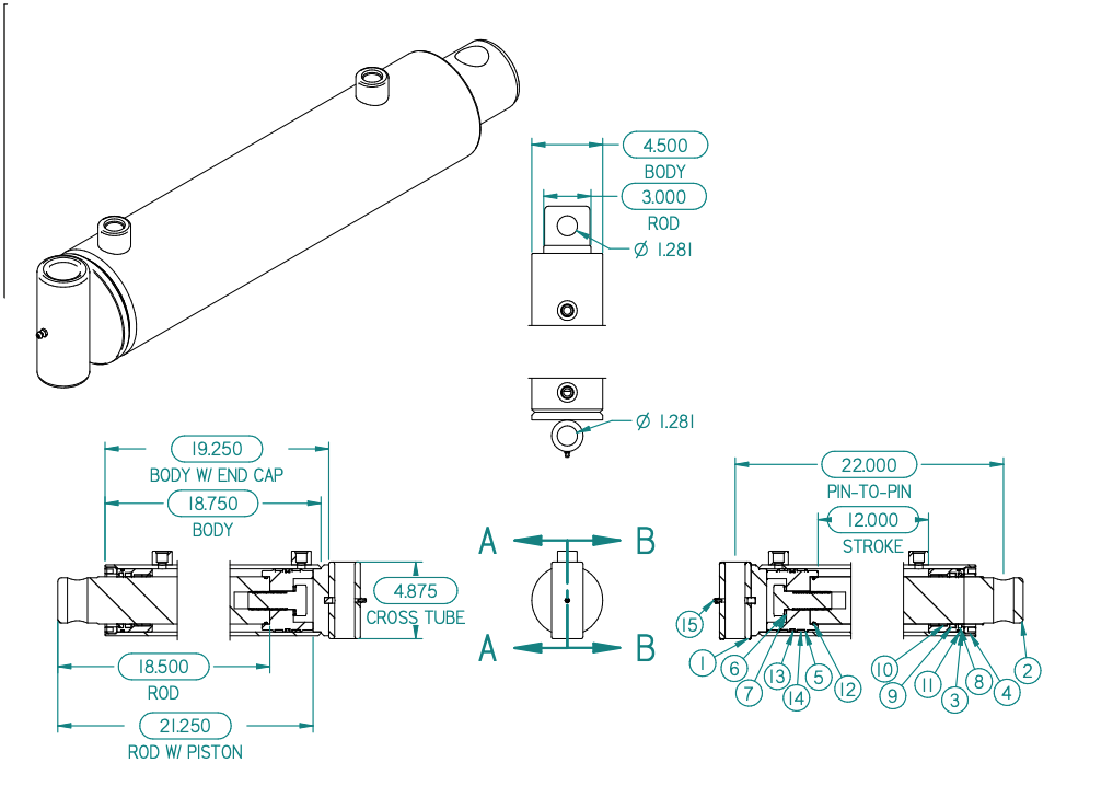 4x12x3 Cylinder