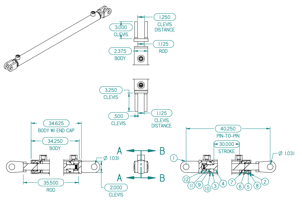 2x30x1.125 Cylinder