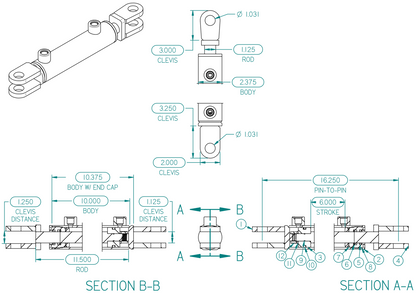 901-035 | 2x6x1.25 Cylinder