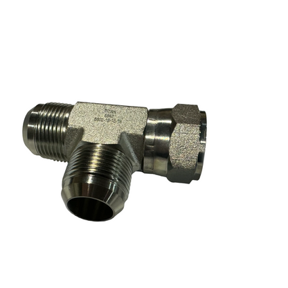 F5706X16X16X16 | #16 Swivel Nut Run Tee, 1" JIC Male x 1" JIC Female Swivel x 1" JIC Male.